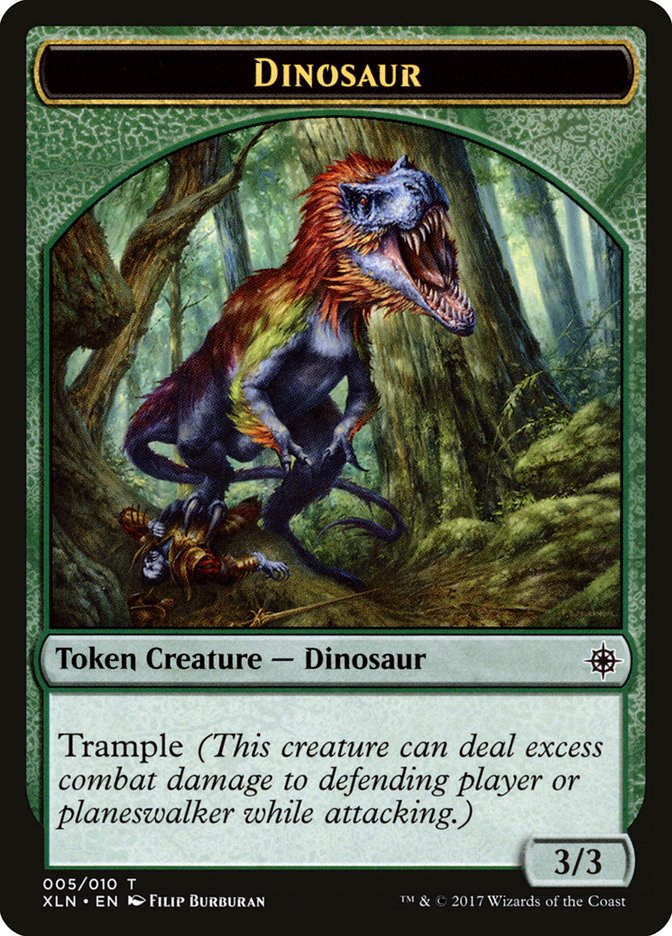 3/3 Dinosaur Token