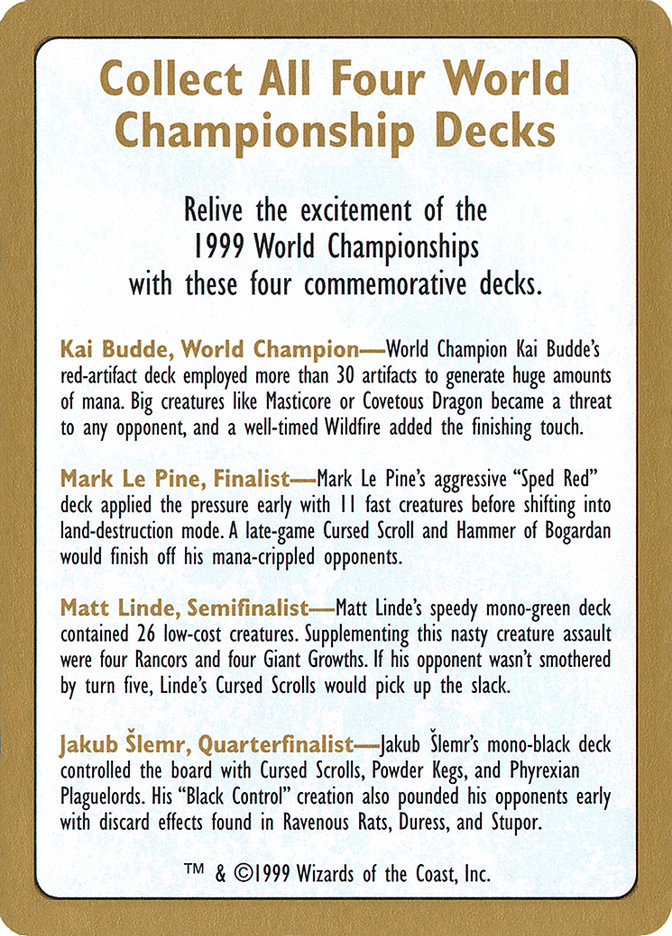 1999 World Championships Ad Token