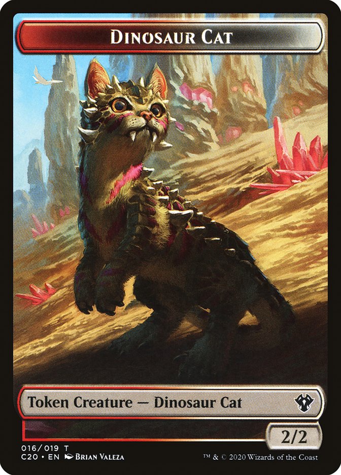 2/2 Dinosaur Cat Token