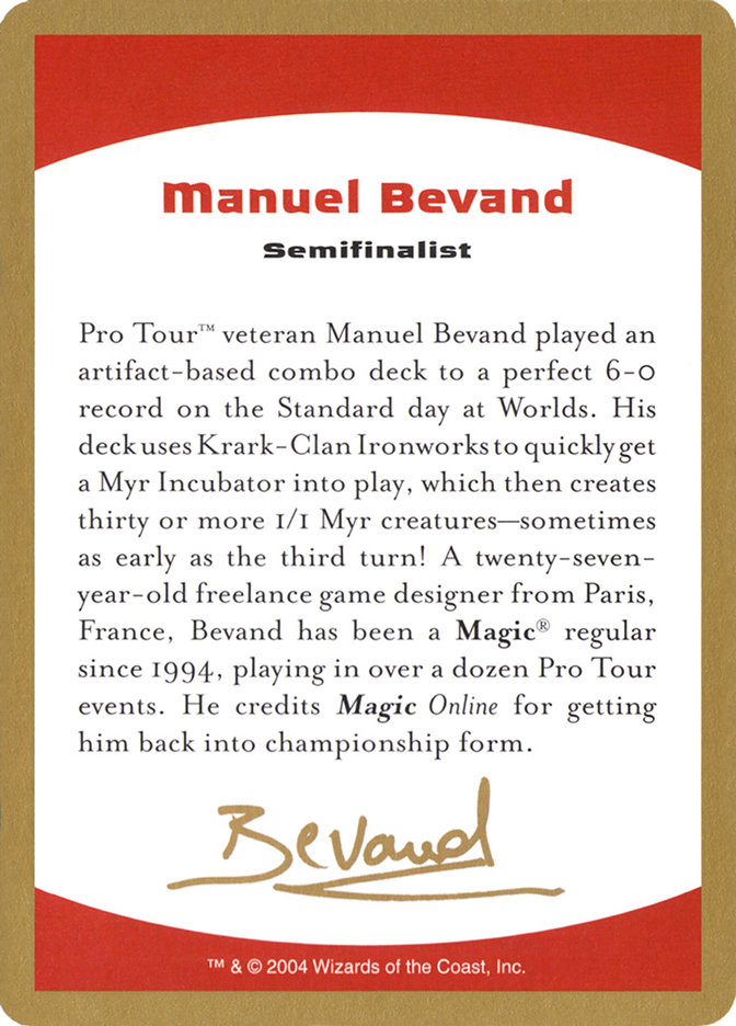 Manuel Bevand Bio Token