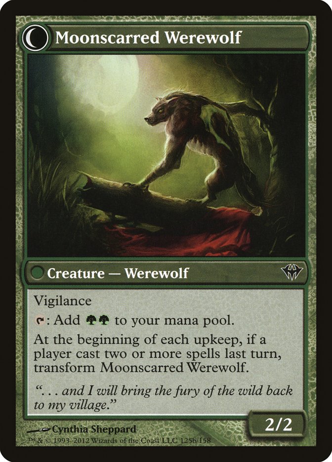Scorned Villager // Moonscarred Werewolf