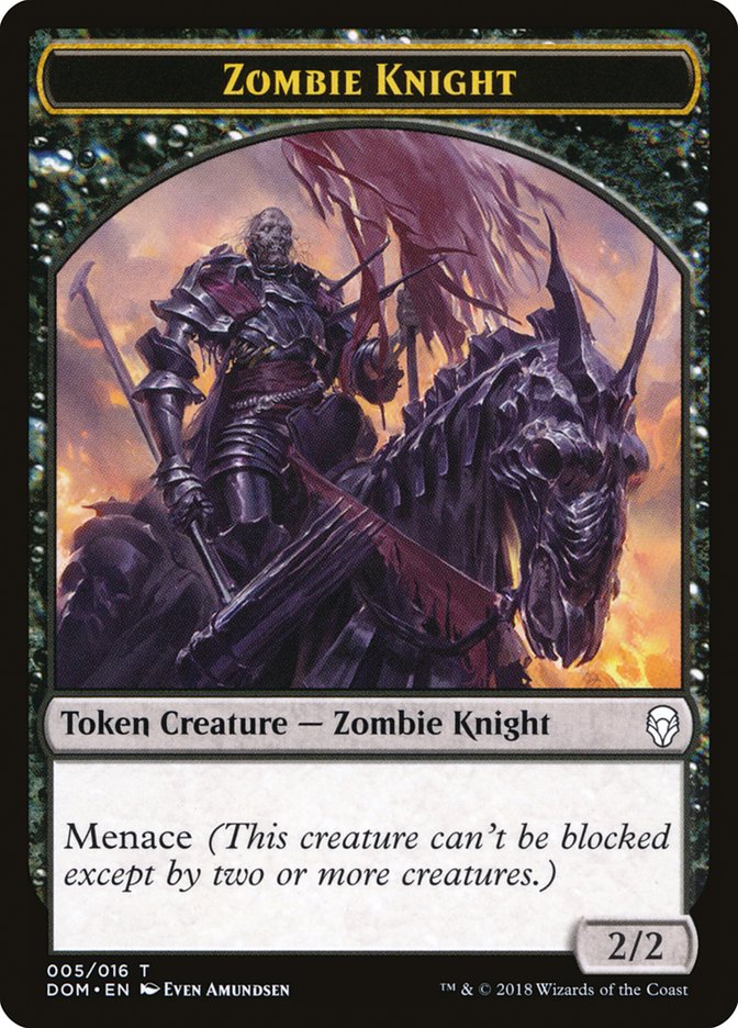 2/2 Zombie Knight Token