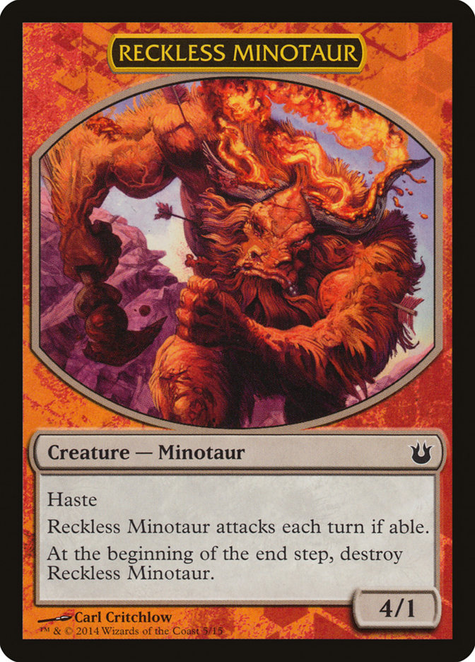 4/1 Reckless Minotaur Token