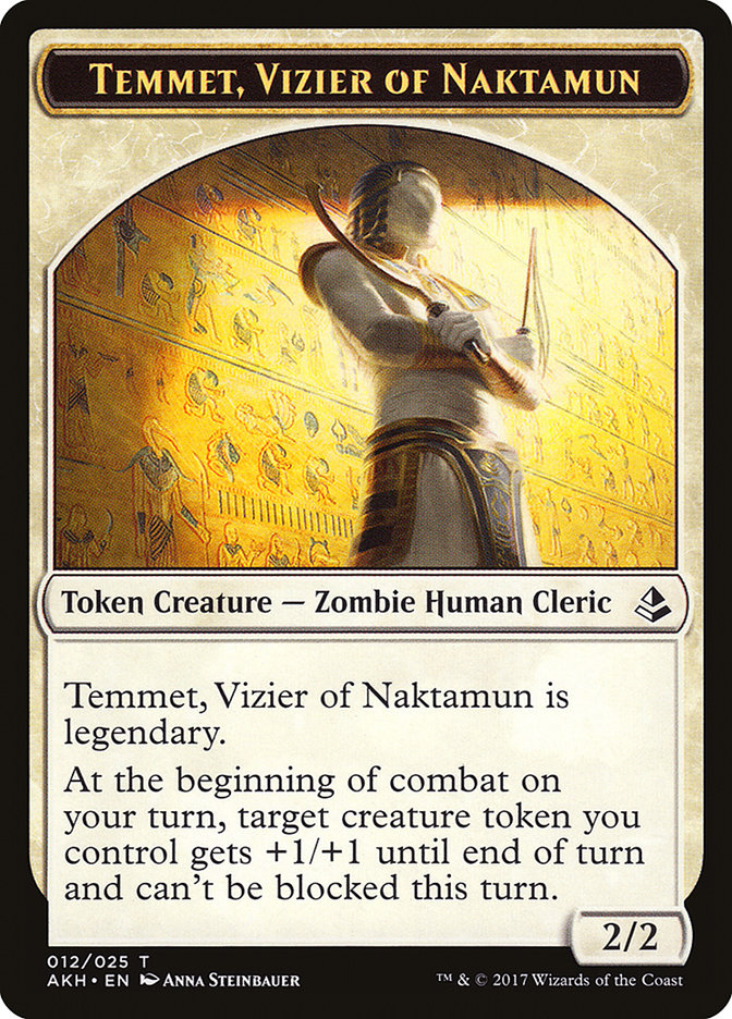 2/2 Temmet, Vizier of Naktamun Token