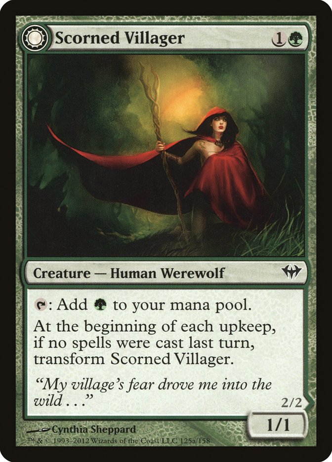 Scorned Villager // Moonscarred Werewolf