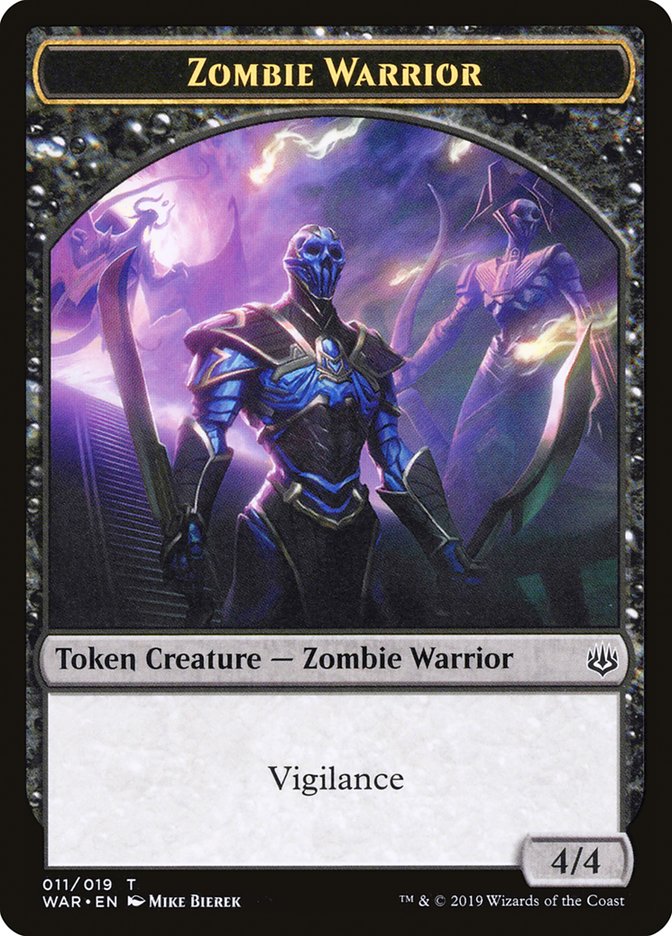 4/4 Zombie Warrior Token